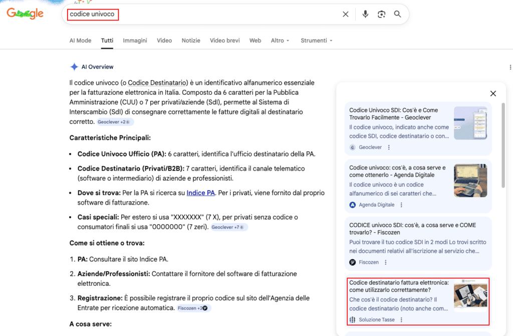soluzionetasse_ai overview